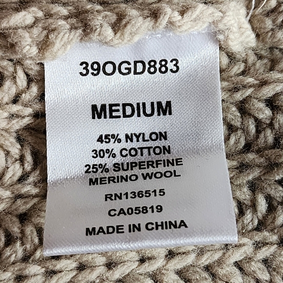 Revolve One Grey Day Alfred Draped Wool Blend Cardigan in Flax Medium NEW - Picture 5 of 6